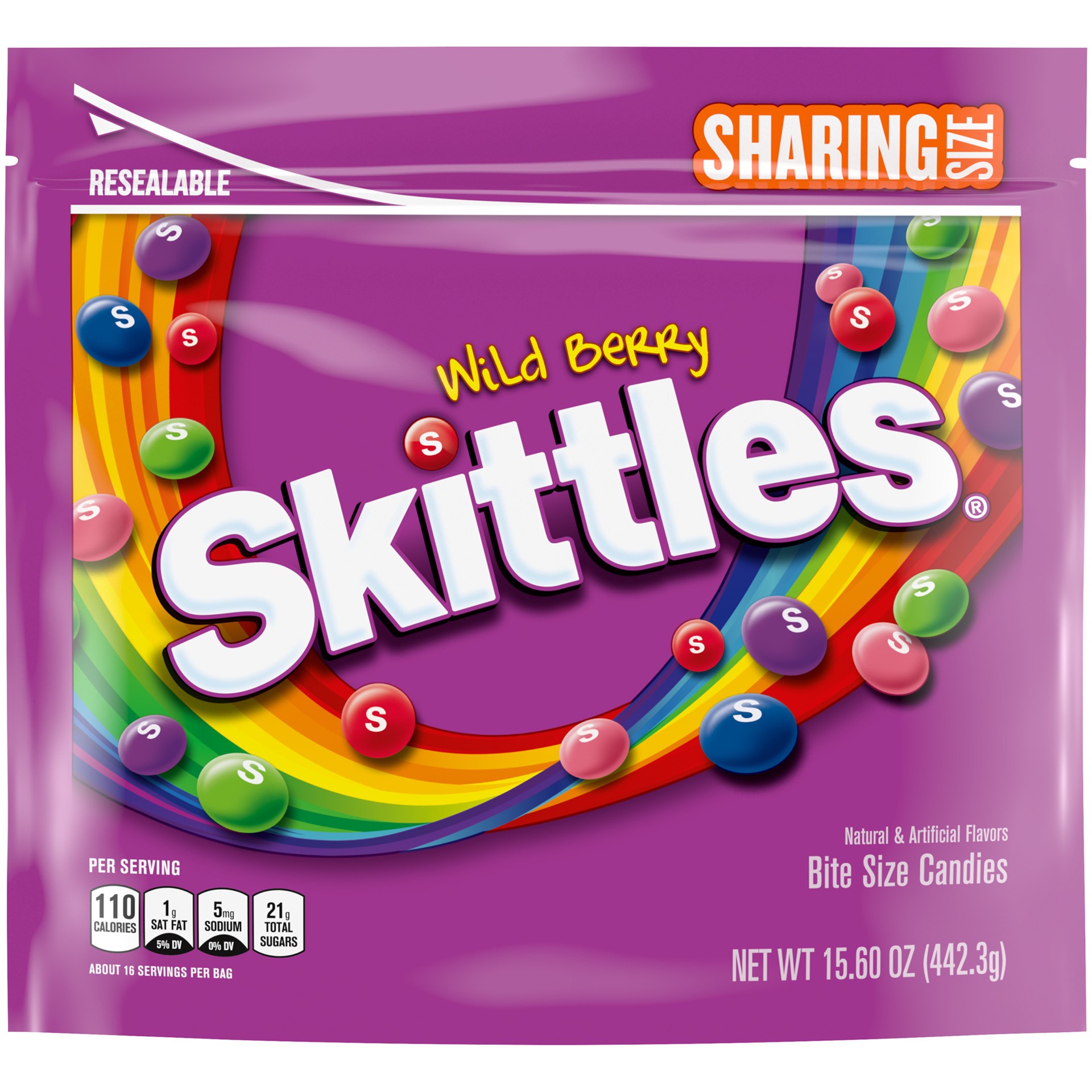 slide 1 of 8, SKITTLES Wild Berry Chewy Candy, Sharing Size, 15.6 oz Bag, 15.6 oz