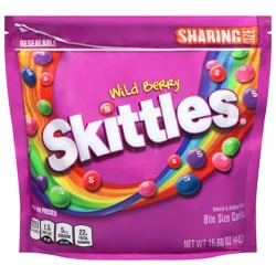 SKITTLES Wild Berry Chewy Candy, Sharing Size, 15.6 oz Resealable Bag