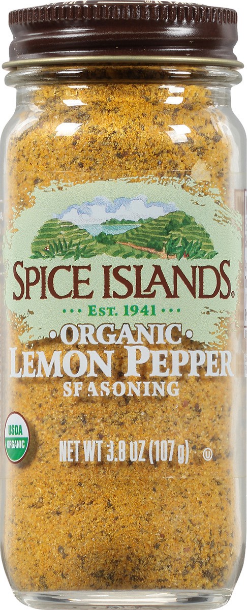 slide 4 of 12, Spice Islands Organic Lemon Pepper Seasoning 3.8 oz. Jar, 3.8 oz