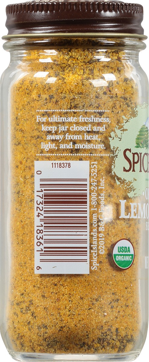 slide 5 of 12, Spice Islands Organic Lemon Pepper Seasoning 3.8 oz. Jar, 3.8 oz