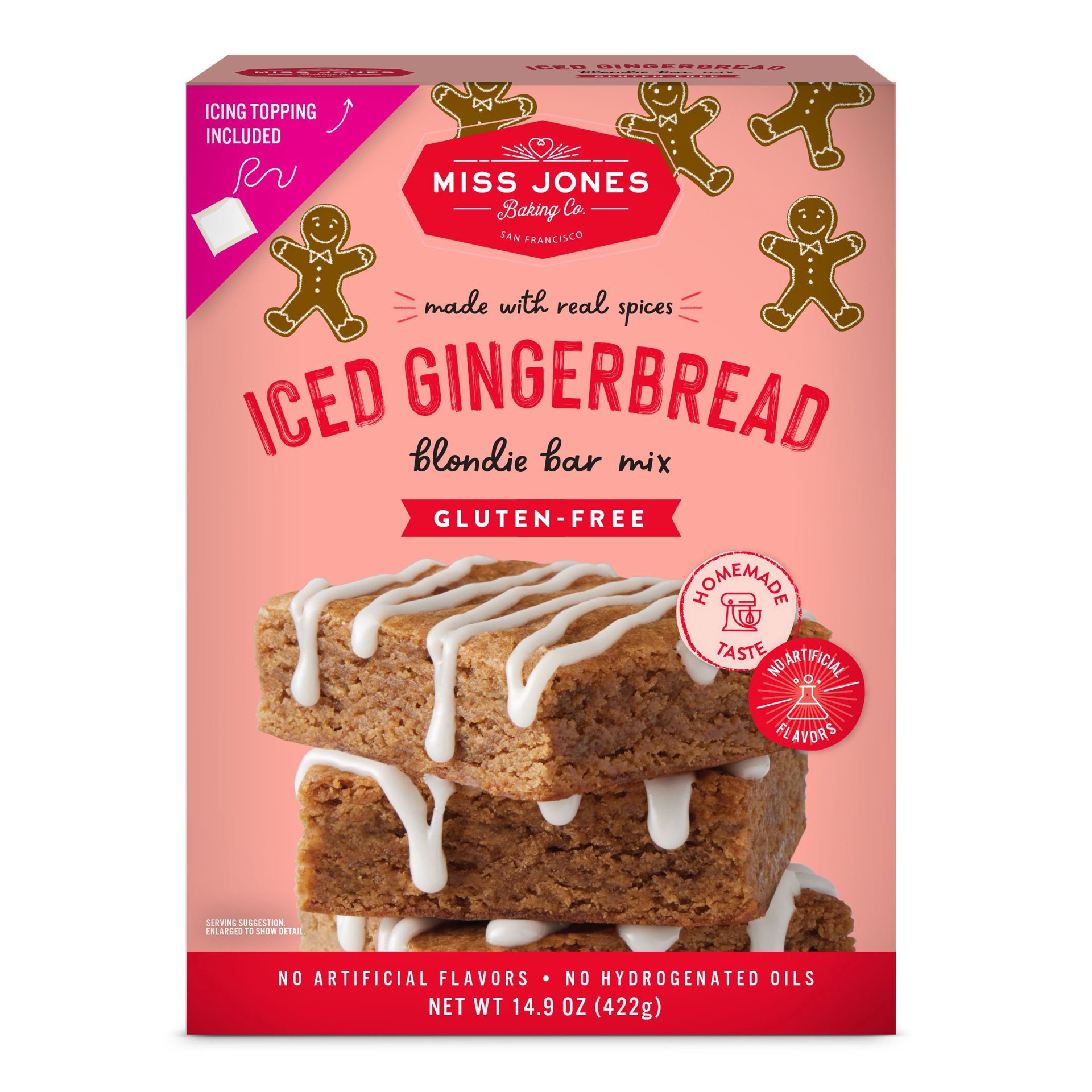 slide 1 of 1, Miss Jones Iced Gingerbread Blondie Bar Mix, 14.9 oz