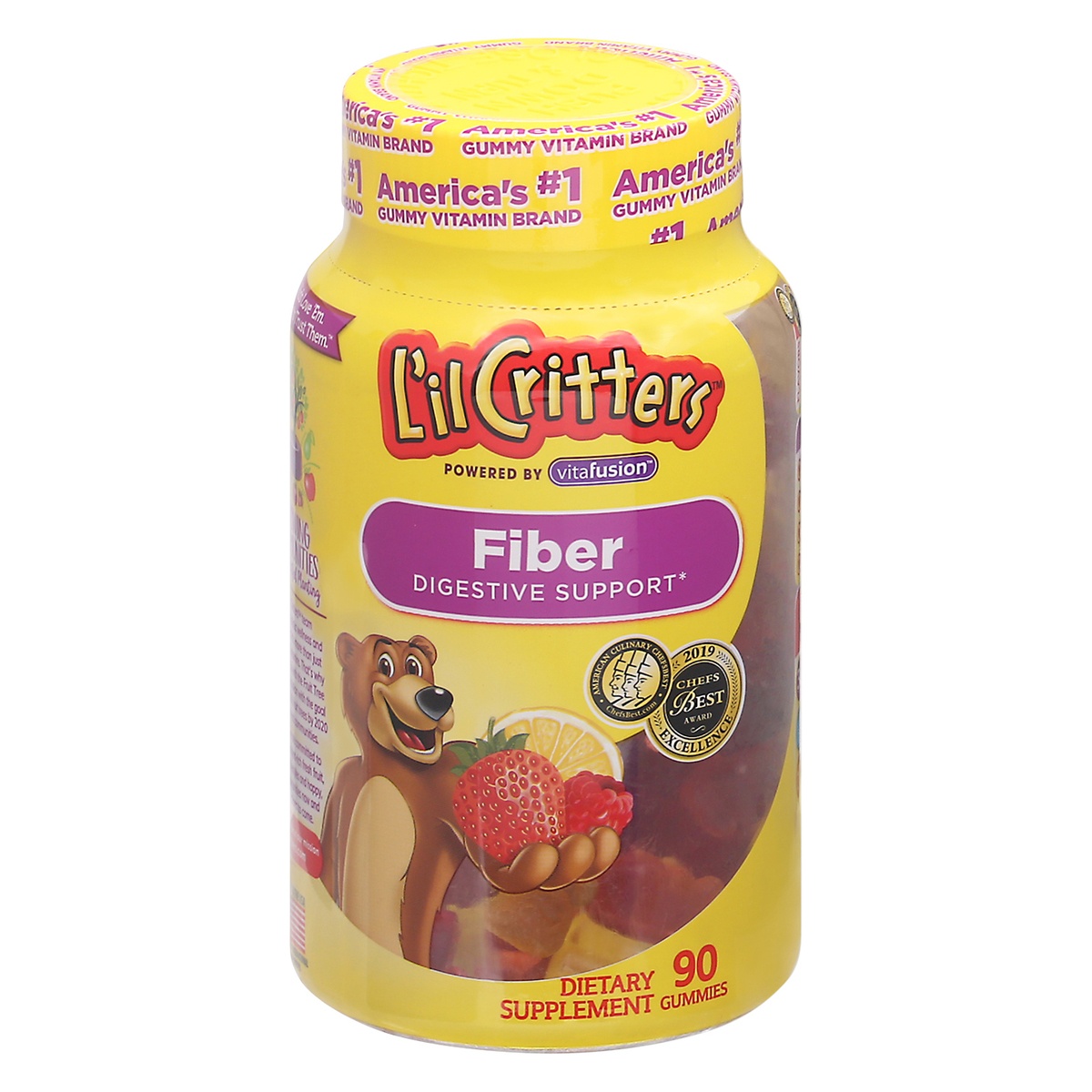 slide 1 of 3, L'il Critters Fiber Gummies - Fruit Flavors - 90ct, 90 ct