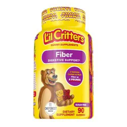 L'il Critters Fiber Daily Gummy Supplement for Kids, Berry and Lemon Flavors, 90 Gummies