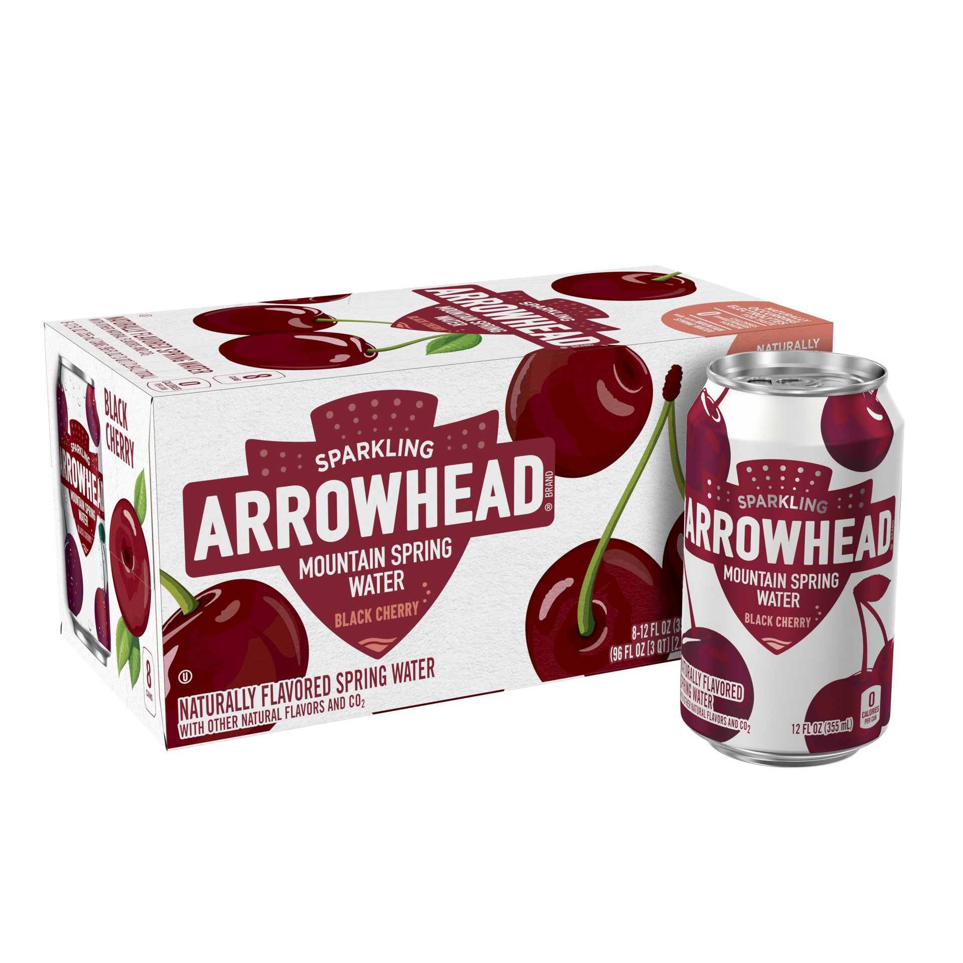 slide 3 of 5, Arrowhead Sparkling Water, Black Cherry- 12 oz, 12 oz