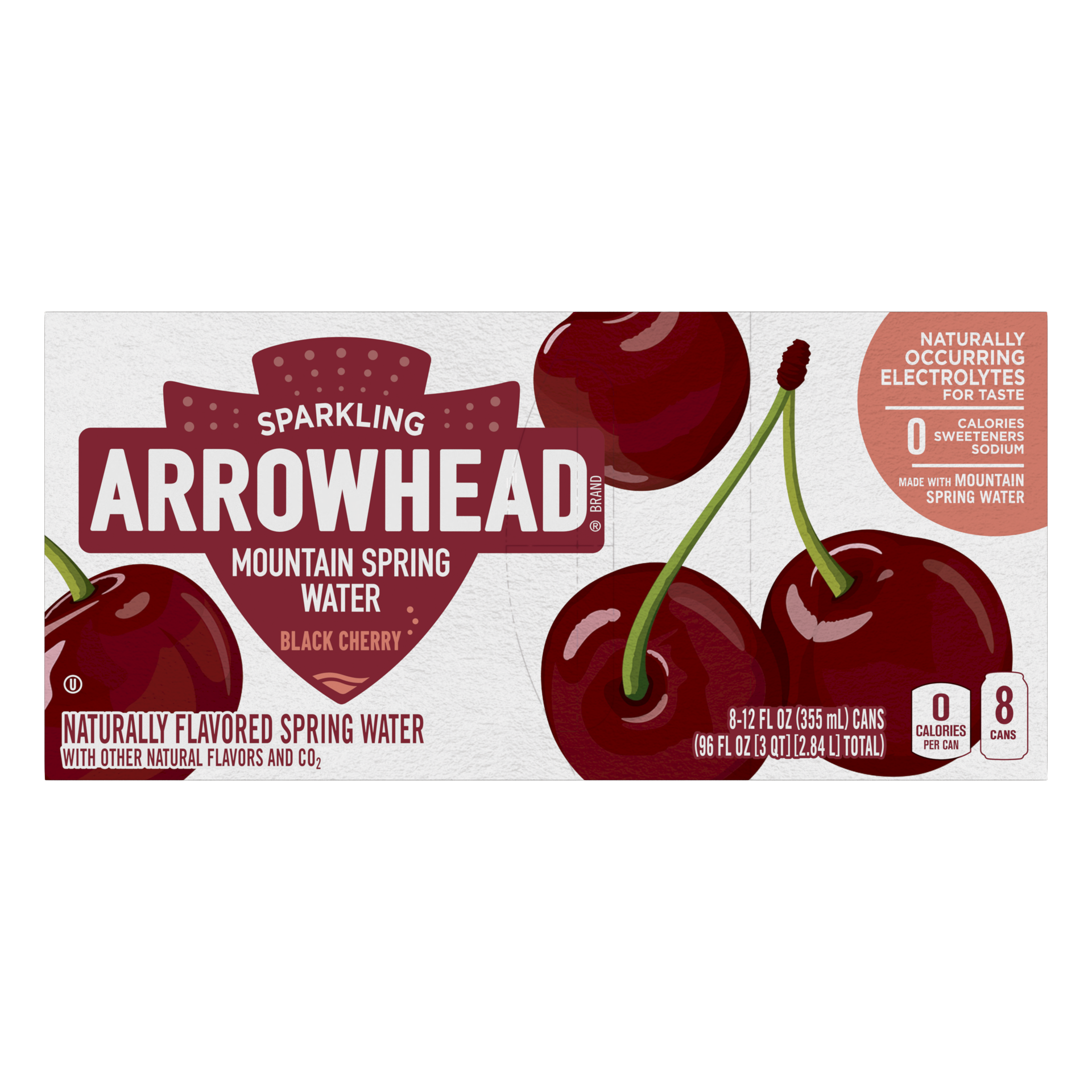 slide 4 of 5, Arrowhead Sparkling Water, Black Cherry- 12 oz, 12 oz