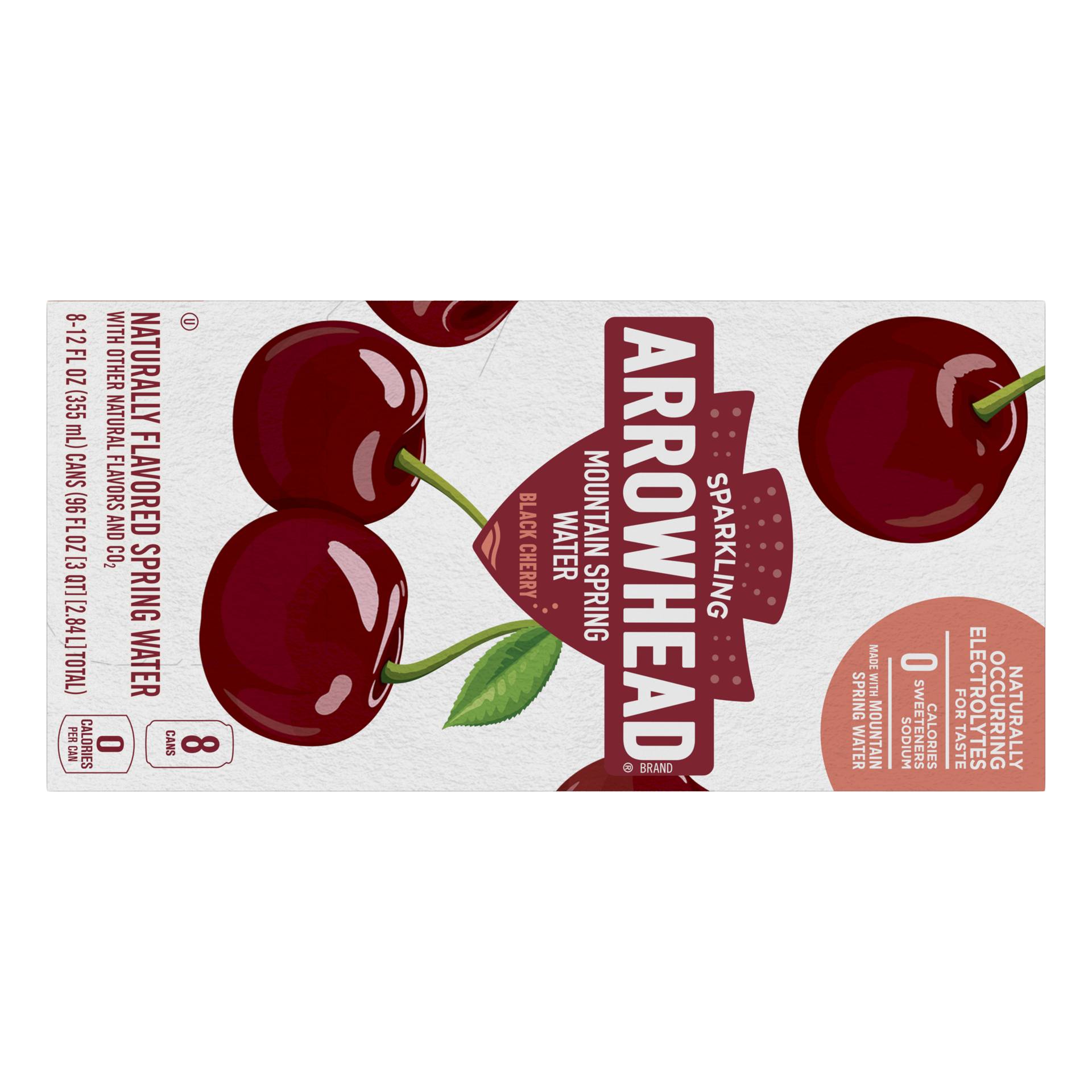 slide 1 of 5, Arrowhead Sparkling Water, Black Cherry- 12 oz, 12 oz