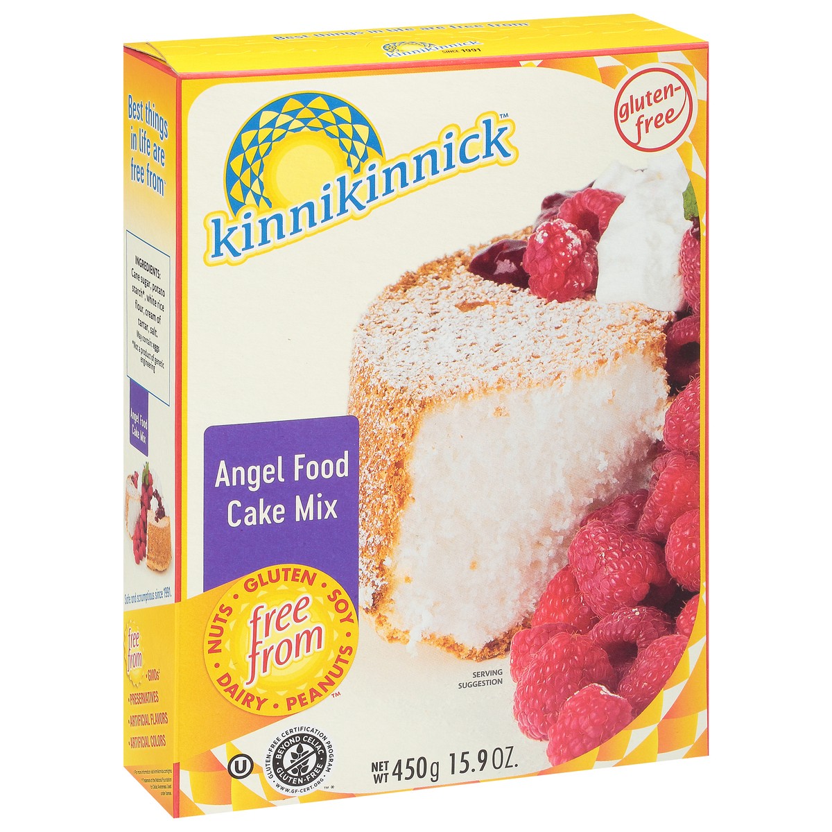 slide 2 of 9, Kinnikinnick Foods Gluten Free Angel Food Cake Mix 450 gr Box, 450 g