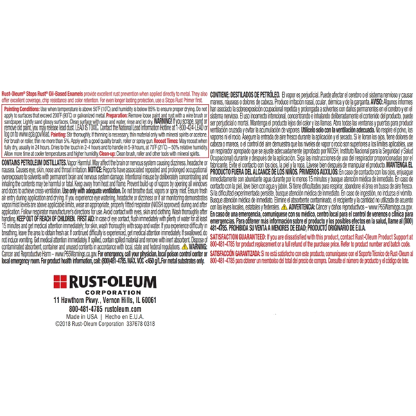 slide 4 of 5, Rust-Oleum Stops Rust Protective Enamel Paint - 7790502, Flat White, 32 fl oz