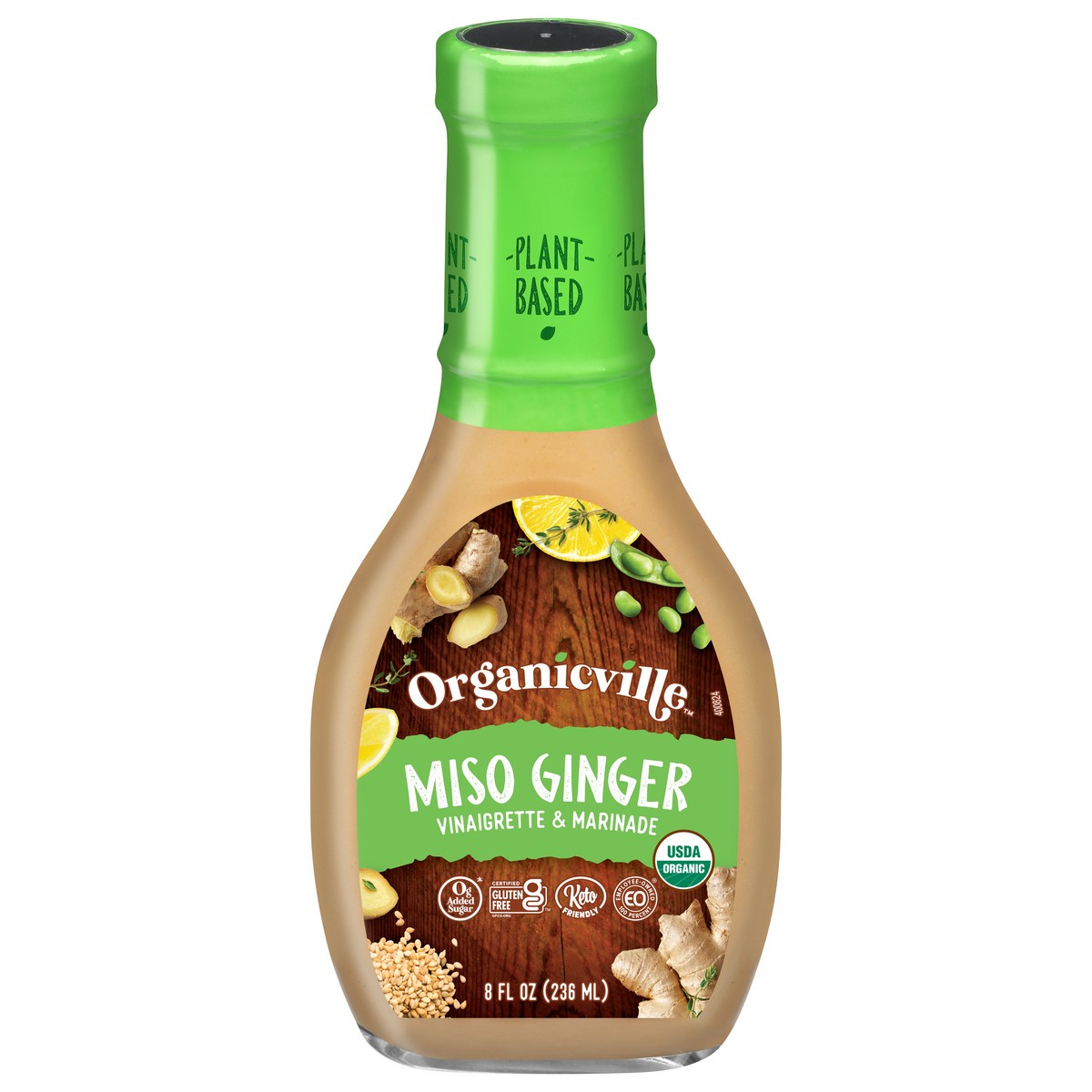 slide 5 of 13, Organicville Miso Ginger Vinaigrette & Marinade 8 fl oz, 8 fl oz