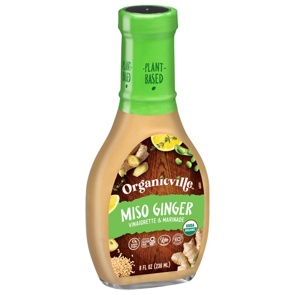 slide 6 of 13, Organicville Miso Ginger Vinaigrette & Marinade 8 fl oz, 8 fl oz