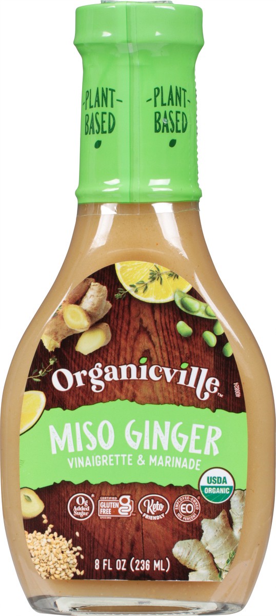 slide 7 of 13, Organicville Miso Ginger Vinaigrette & Marinade 8 fl oz, 8 fl oz