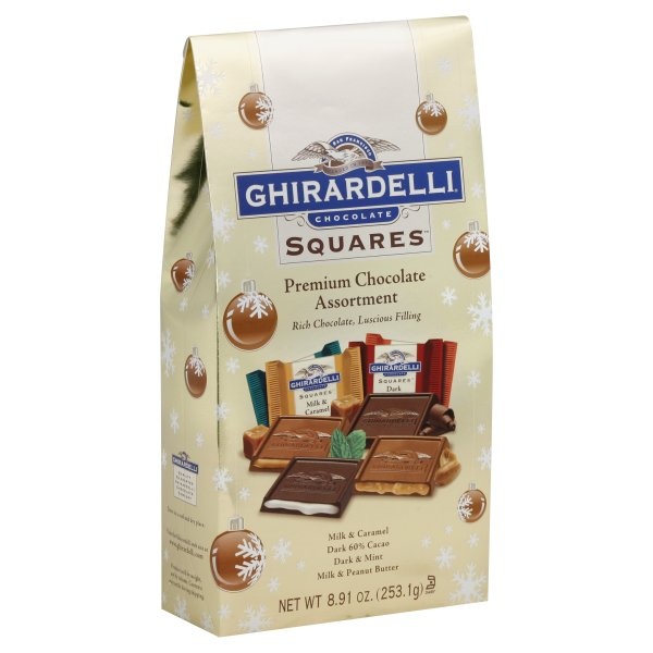 slide 1 of 1, Ghirardelli Holiday Assorted Chocolate Squares, 8.91 oz