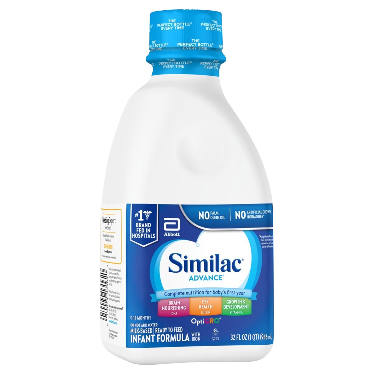 slide 4 of 5, Similac Advance 0-12 Months OptiGro Milk-Based Infant Formula with Iron 32 fl oz, 32 fl oz