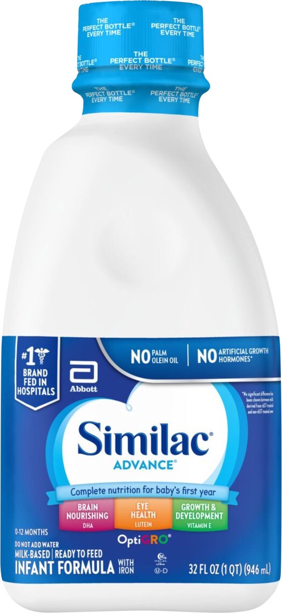 slide 5 of 5, Similac Advance 0-12 Months OptiGro Milk-Based Infant Formula with Iron 32 fl oz, 32 fl oz