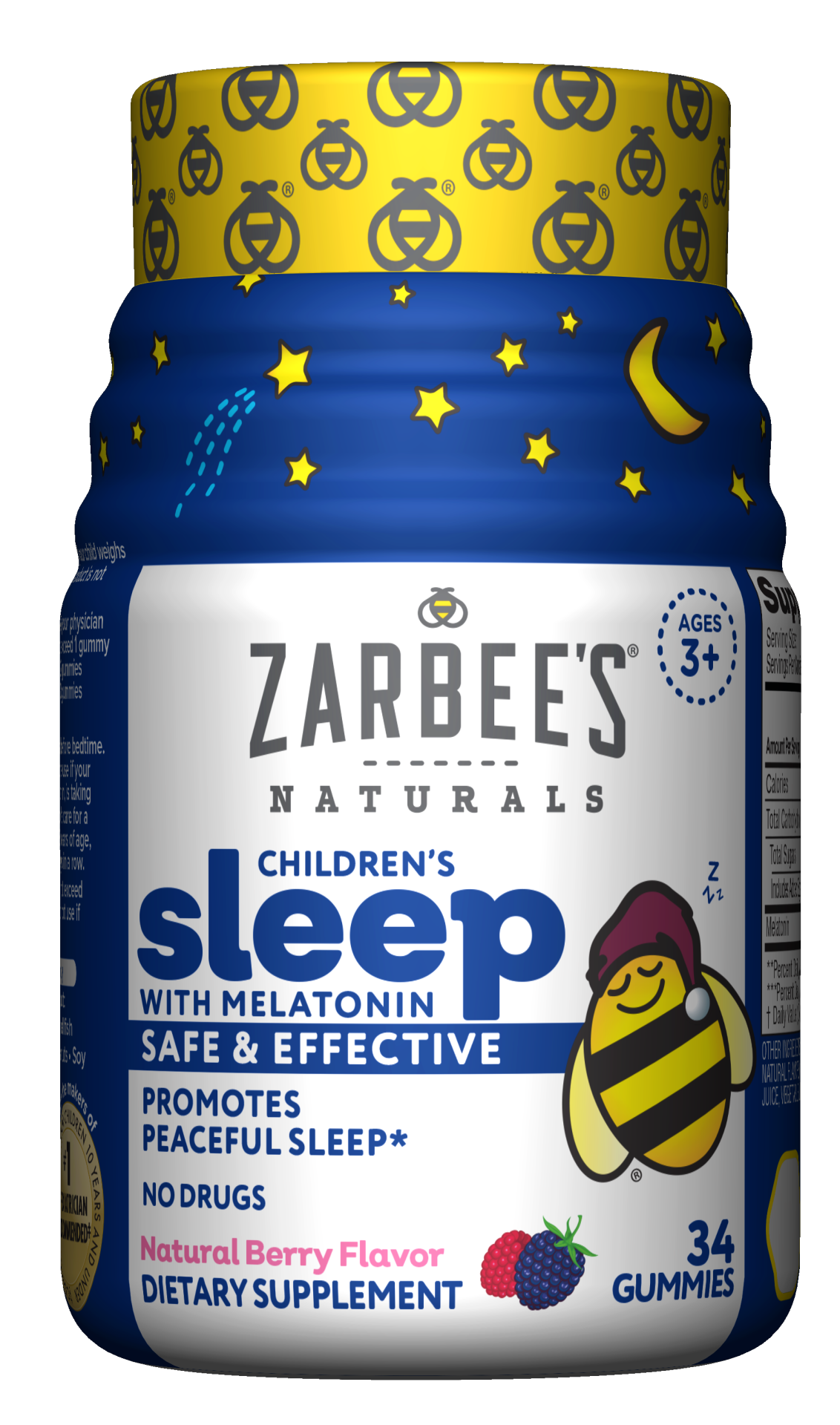 slide 1 of 1, Zarbee's Naturals Children's Sleep Gummies with Melatonin, Berry, 34 ct