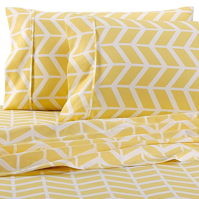 slide 1 of 2, Home Collection Arrow Full Sheet Set - Yellow, 1 ct