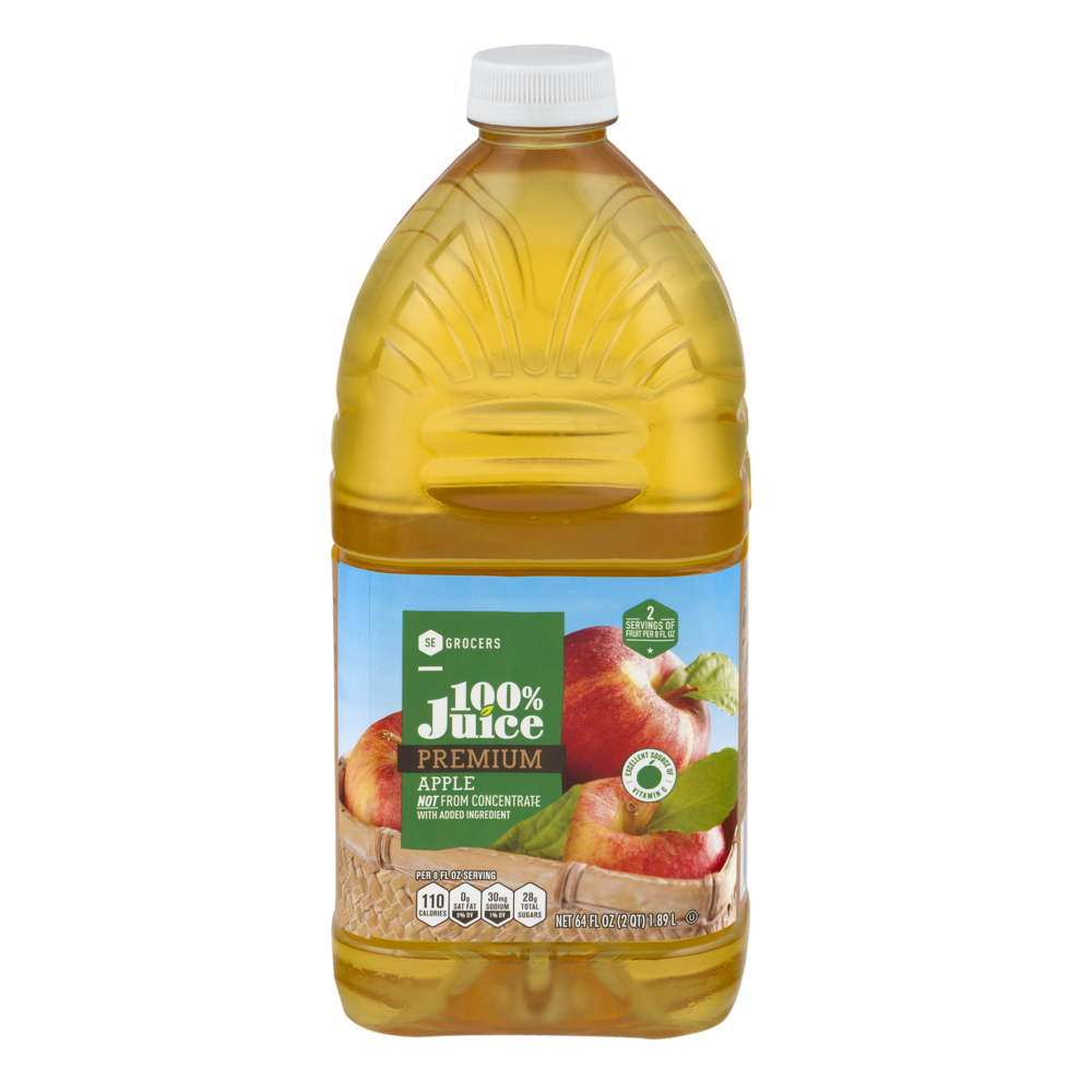 slide 1 of 1, SE Grocers 100% Juice Premium Apple - 64 oz, 64 oz