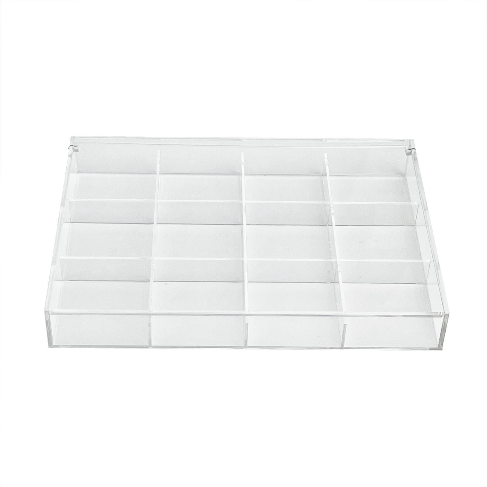 slide 4 of 4, 13.6" Clear 12-Compartment Divided Tray With Lid By Bead Landing, 14 in x 9 in x 2 in
