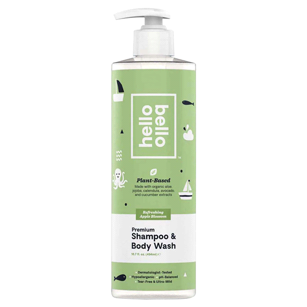 slide 1 of 1, Hello Bello Shampoo & Body Wash Refreshing Apple Blossom, 16.7 fl oz