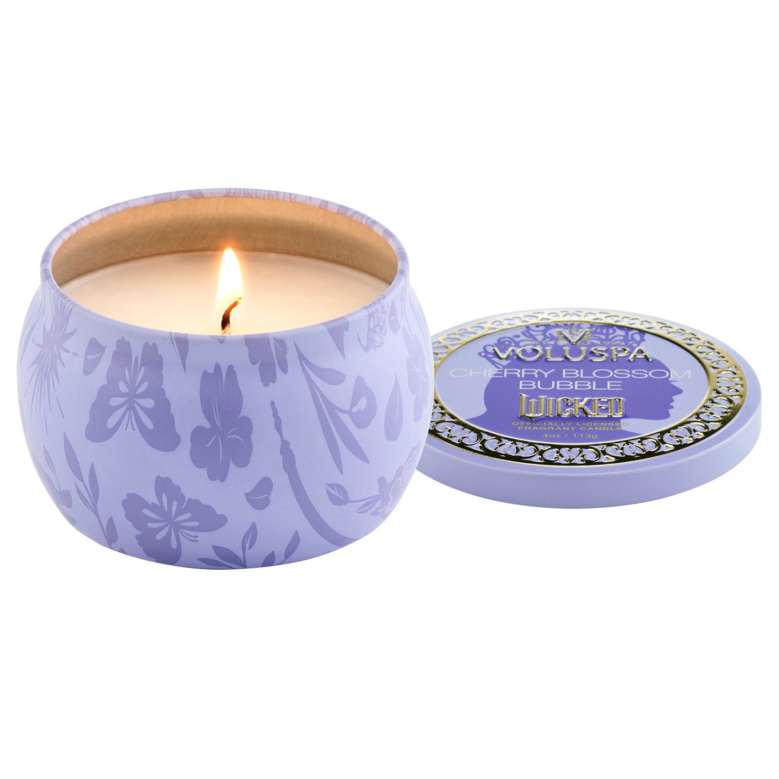 slide 1 of 1, Voluspa Wicked 2 Cherry Blossom Bubble Mini Tin Candle, 4 oz