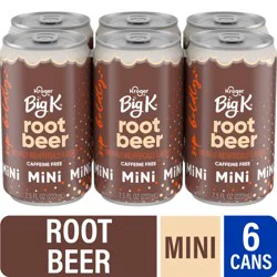Kroger® Big K® Rootbeer Caffeine Free Soda Mini Cans