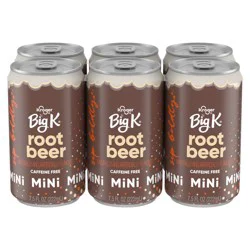 Kroger® Big K® Rootbeer Caffeine Free Soda Mini Cans