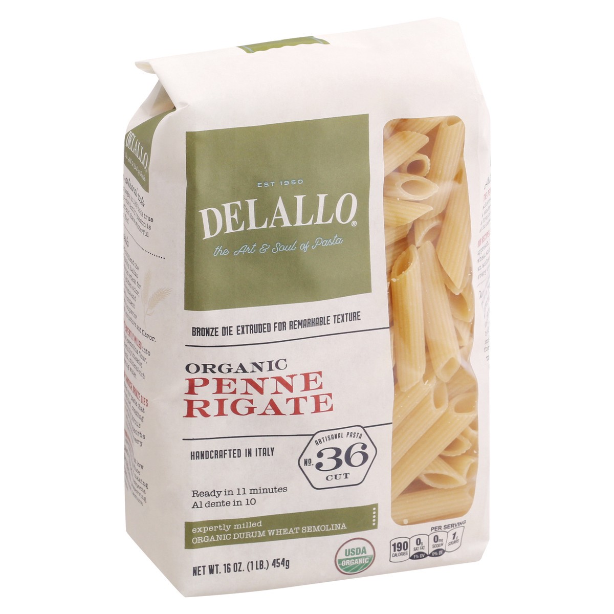 slide 11 of 13, Delallo Organic Penne Receta, 16 oz