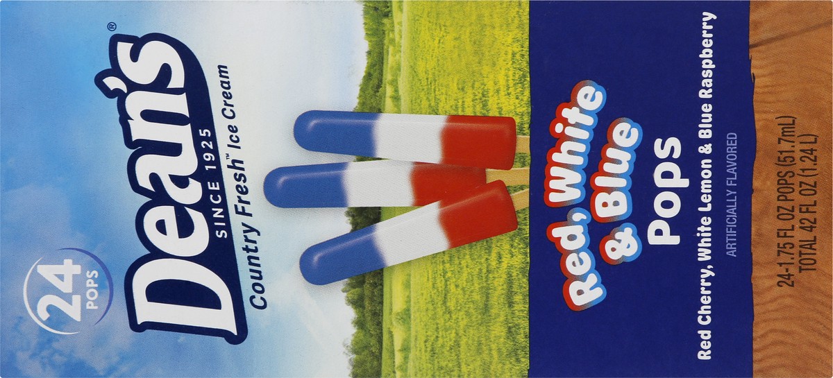 slide 8 of 9, Country Fresh Red Cherry, White Lemon & Blue Raspberry Pops 24 - 1.75 fl oz Packs, 24 ct