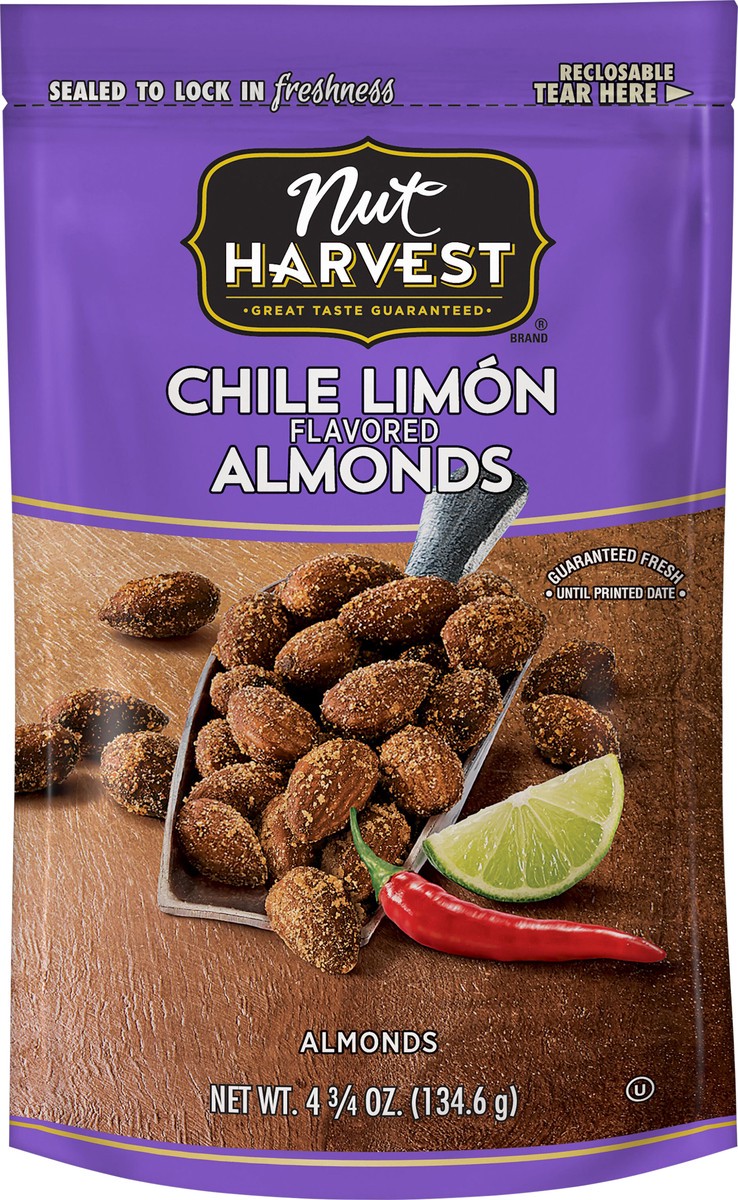 slide 4 of 8, Nut Harvest Almonds Chile Limon Flavored 4 3/4 Oz, 4.75 oz
