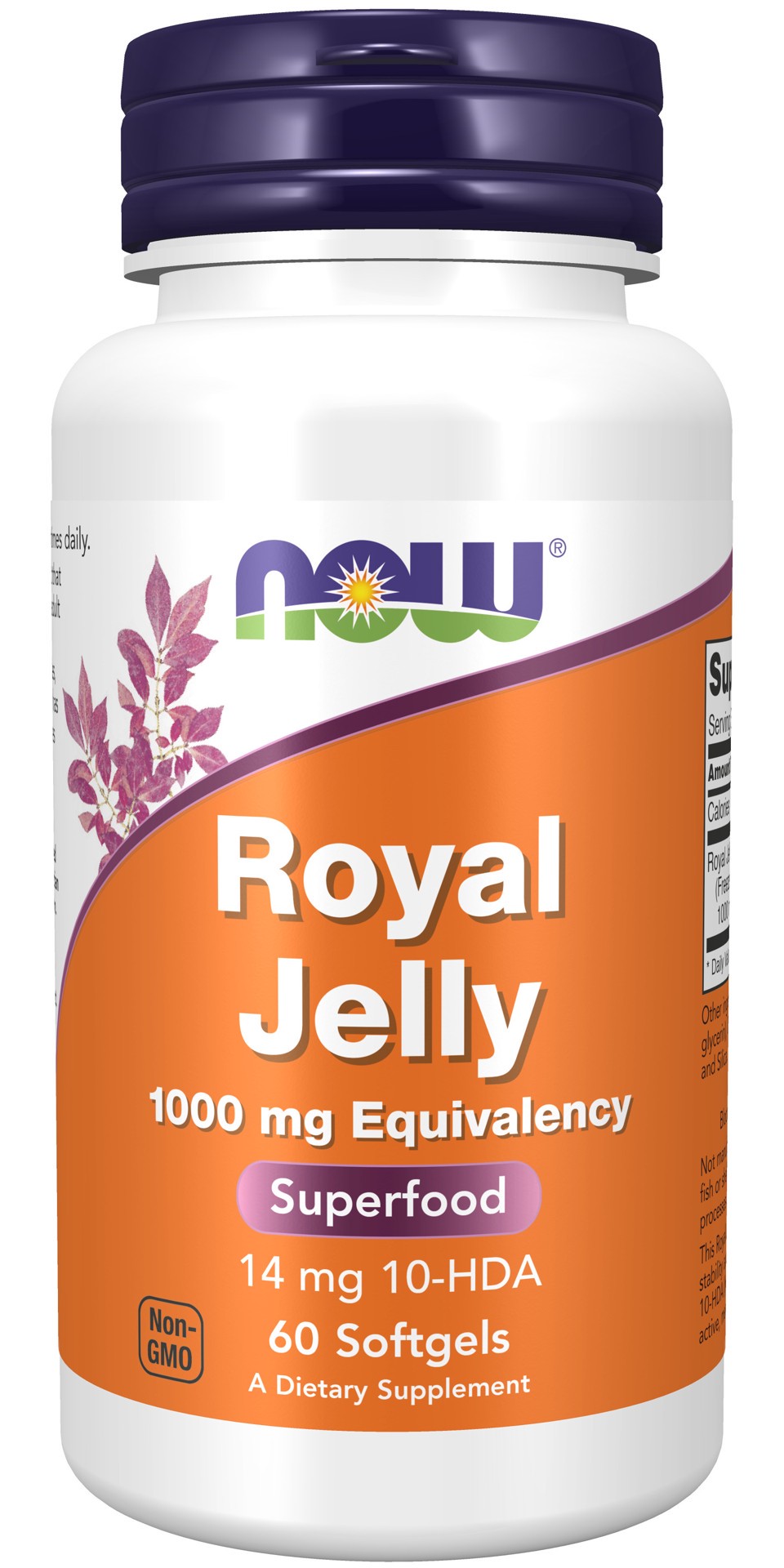 slide 1 of 4, NOW Royal Jelly 1000 mg - 60 Softgels, 60 ct