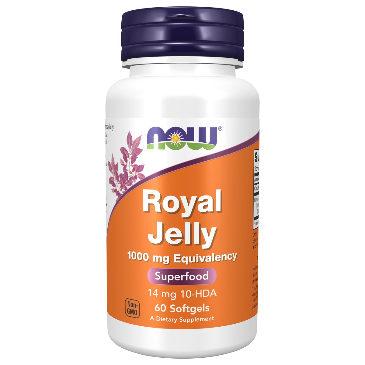 slide 1 of 4, NOW Royal Jelly 1000 mg - 60 Softgels, 60 ct