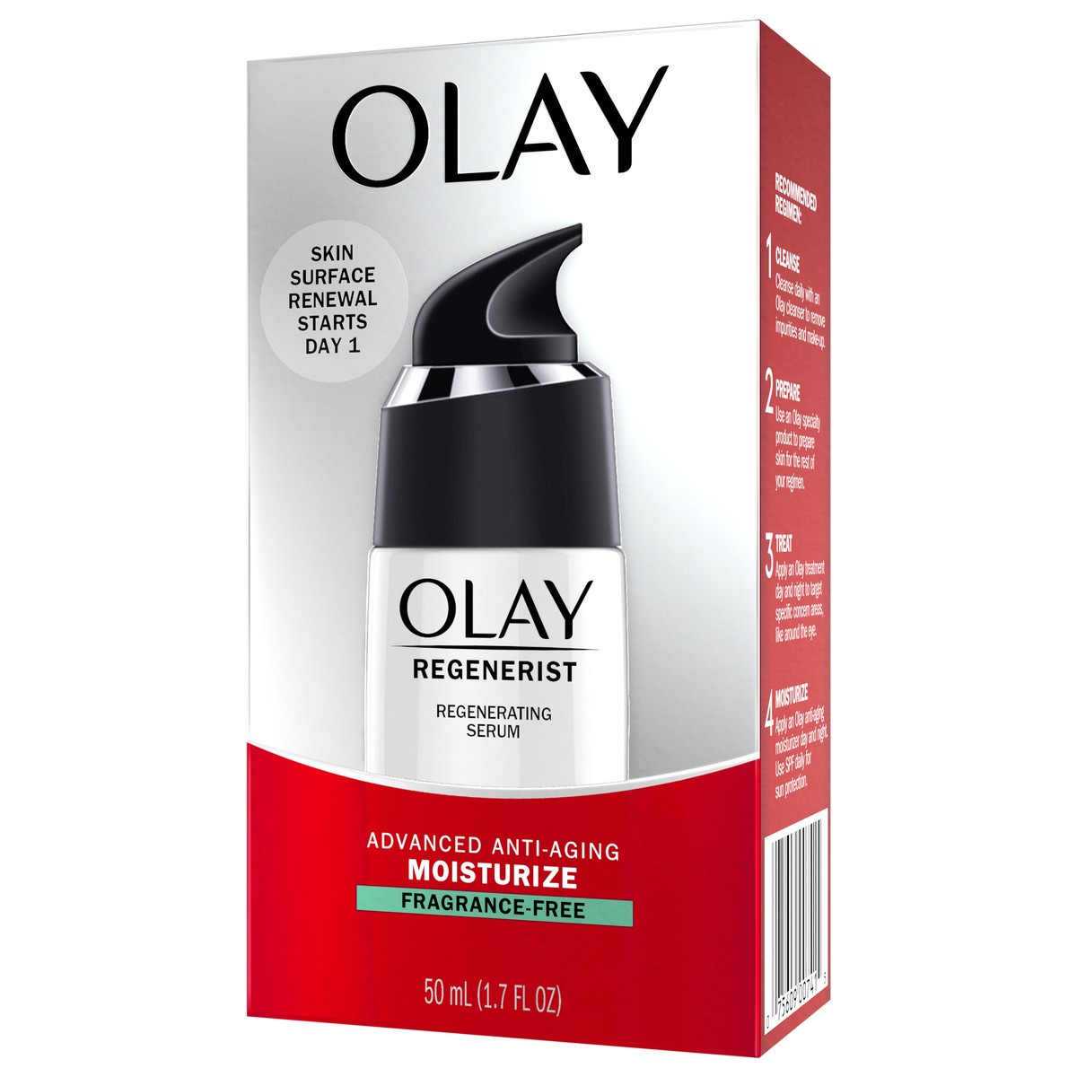 slide 4 of 13, Olay Regenerist Regenerating Serum, Fragrance-Free, Light Gel Face Moisturizer, 1.7 fl oz, 1.7 fl oz