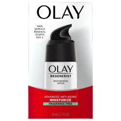 Olay Regenerist Regenerating Serum, Fragrance-Free, Light Gel Face Moisturizer, 1.7 fl oz