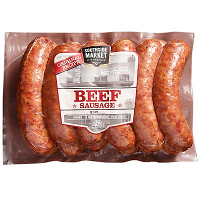 slide 1 of 1, Southside Market & Barbeque Beef Smoked Sausage Value Pack, per lb