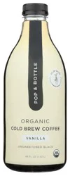 Pop & Bottle Organic Cold Brew Coffee Unsweetened Vanilla