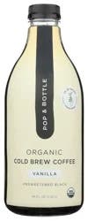 Pop & Bottle Organic Cold Brew Coffee Unsweetened Vanilla