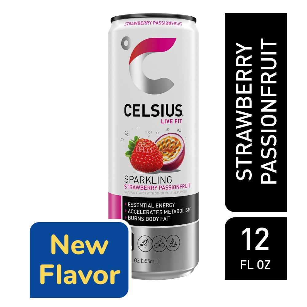 slide 1 of 5, CELSIUS Strawberry Passionfruit - 12 oz, 12 oz