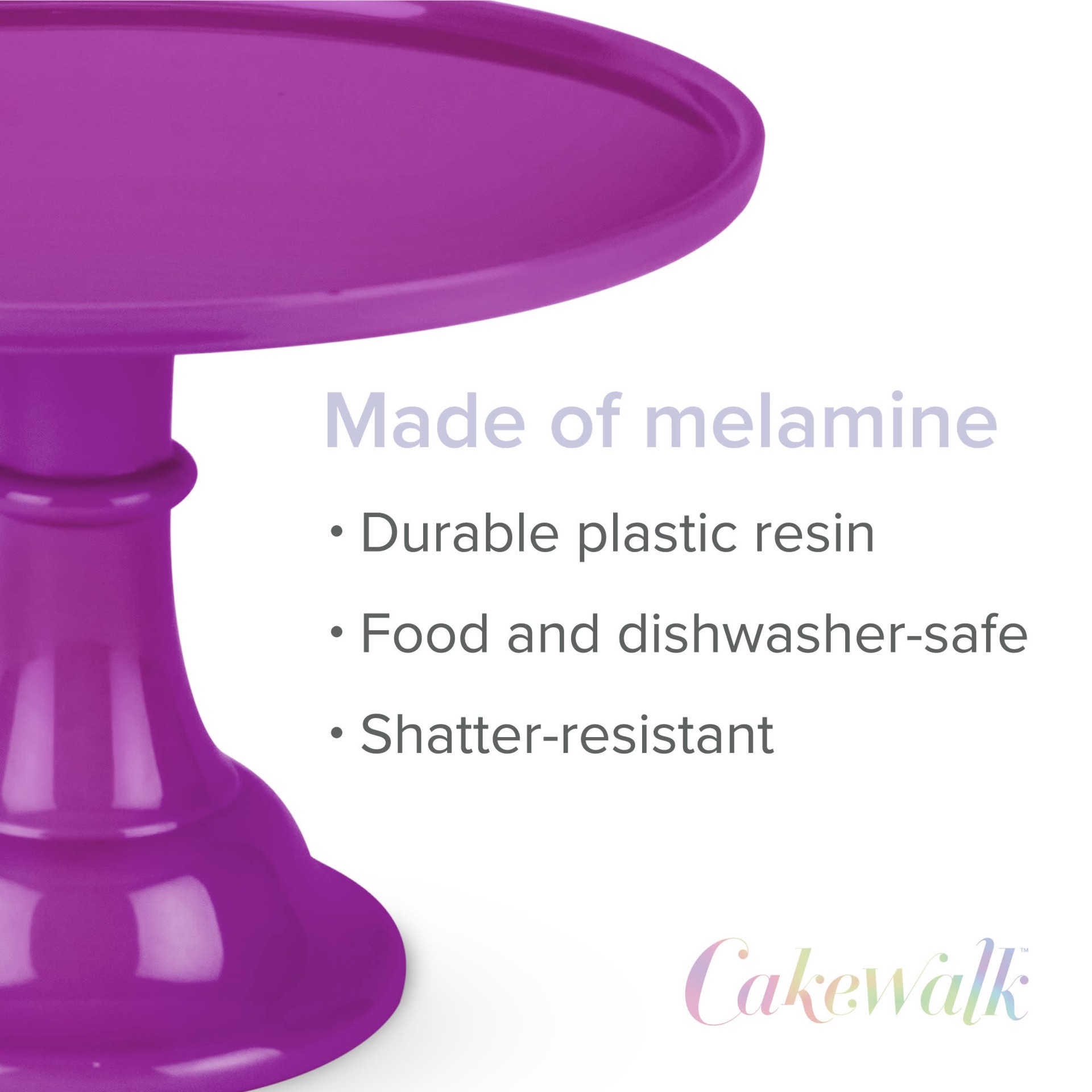 slide 5 of 5, Cakewalk Burnside Melamine Cake Stand - Fuchsia, 1 ct