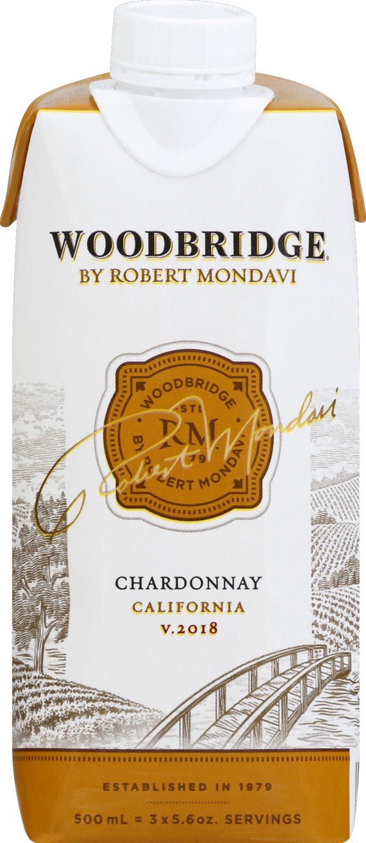 slide 5 of 7, Woodbridge by Robert Mondavi Chardonnay White Wine, 500 mL Box, 16.9 fl oz