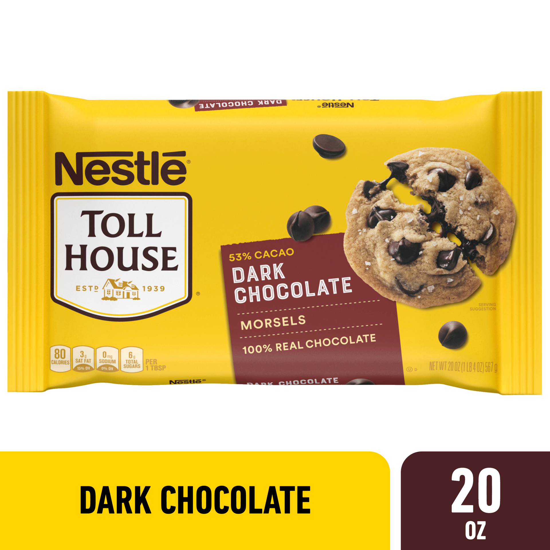 slide 1 of 1, Toll House Dark Chocolate Chips, 20 Oz, 20 oz