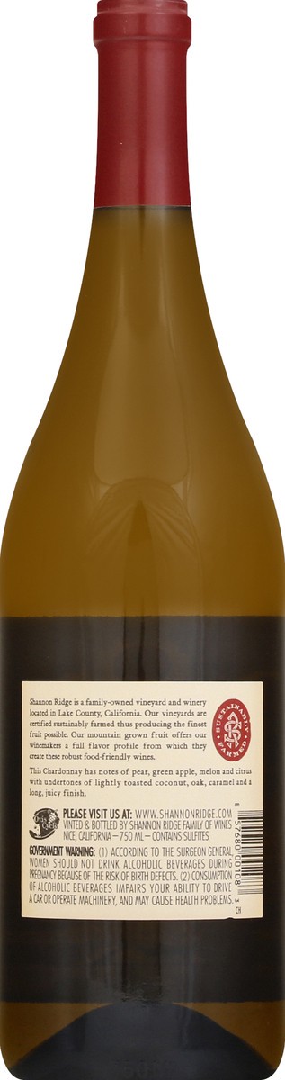 slide 8 of 8, Shannon Ridge Chardonnay, 750 ml