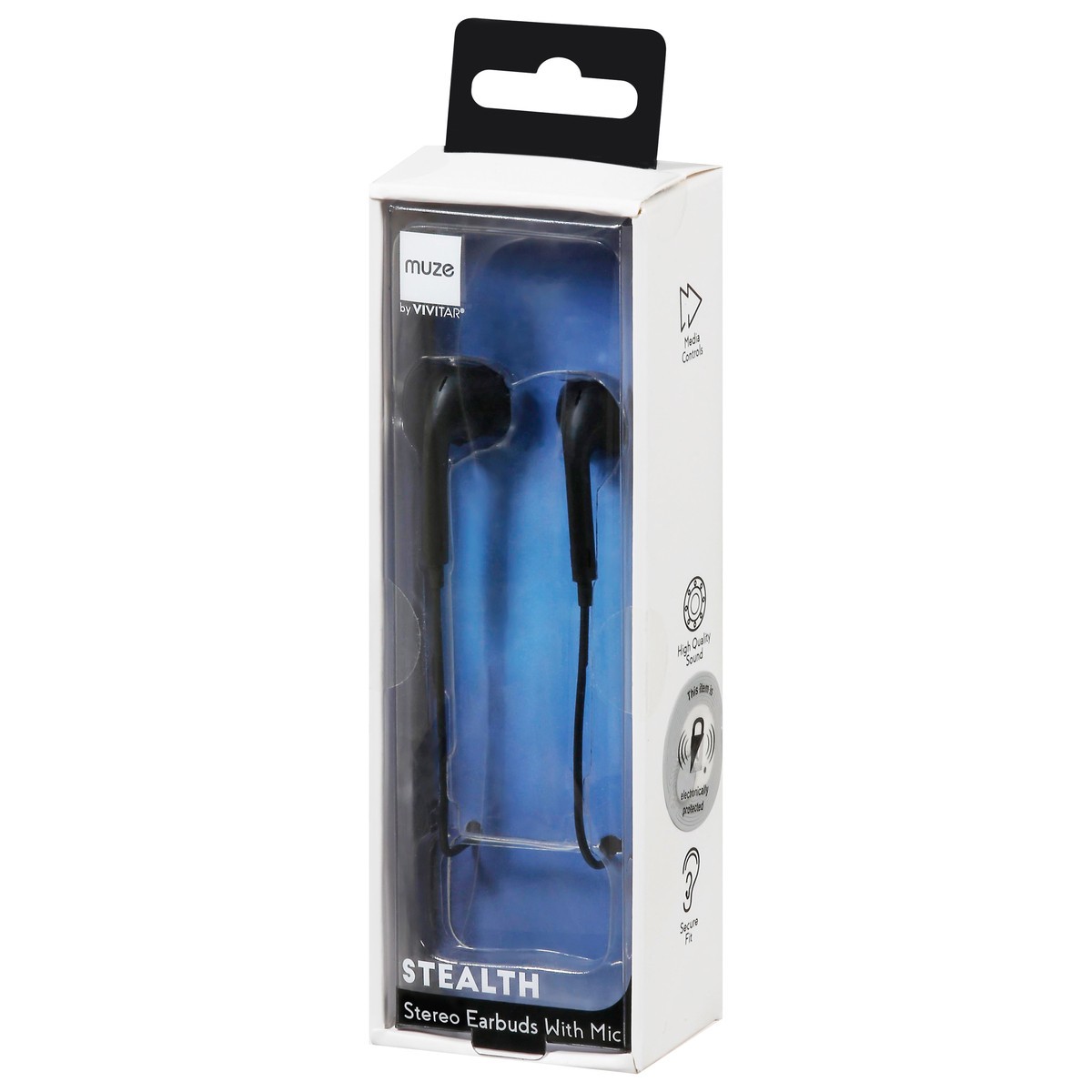 slide 4 of 9, Muze Stealth Stereo Earbuds with Mic 1 ea, 1 ea