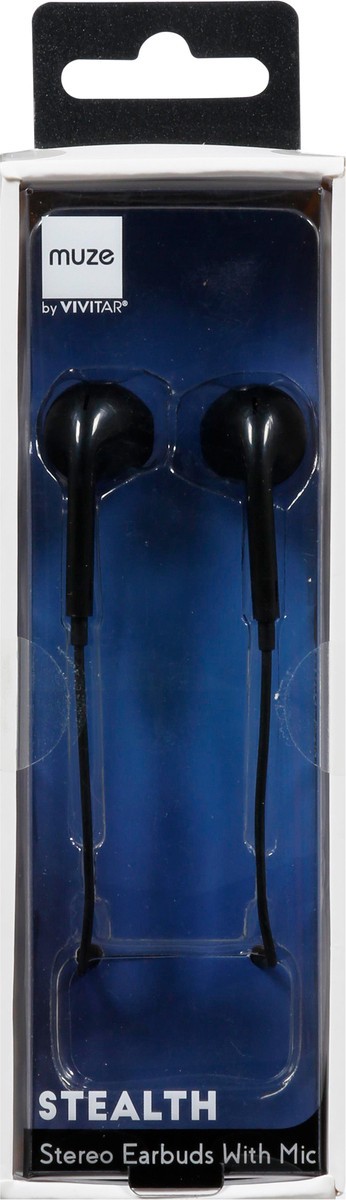 slide 1 of 9, Muze Stealth Stereo Earbuds with Mic 1 ea, 1 ea