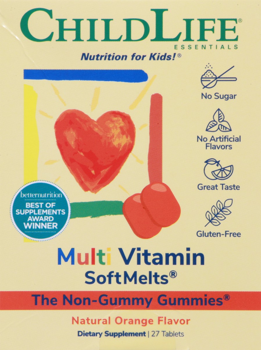 slide 7 of 9, ChildLife SoftMelts Natural Orange Flavor Multi Vitamin 27 Tablets, 27 ct