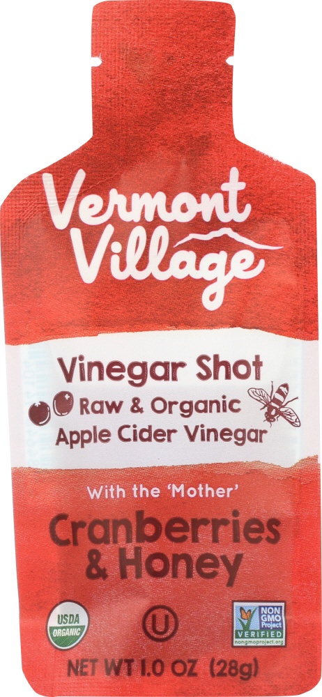slide 1 of 1, Vermont Village Cranberries & Honey Vinegar Shot, 1 oz