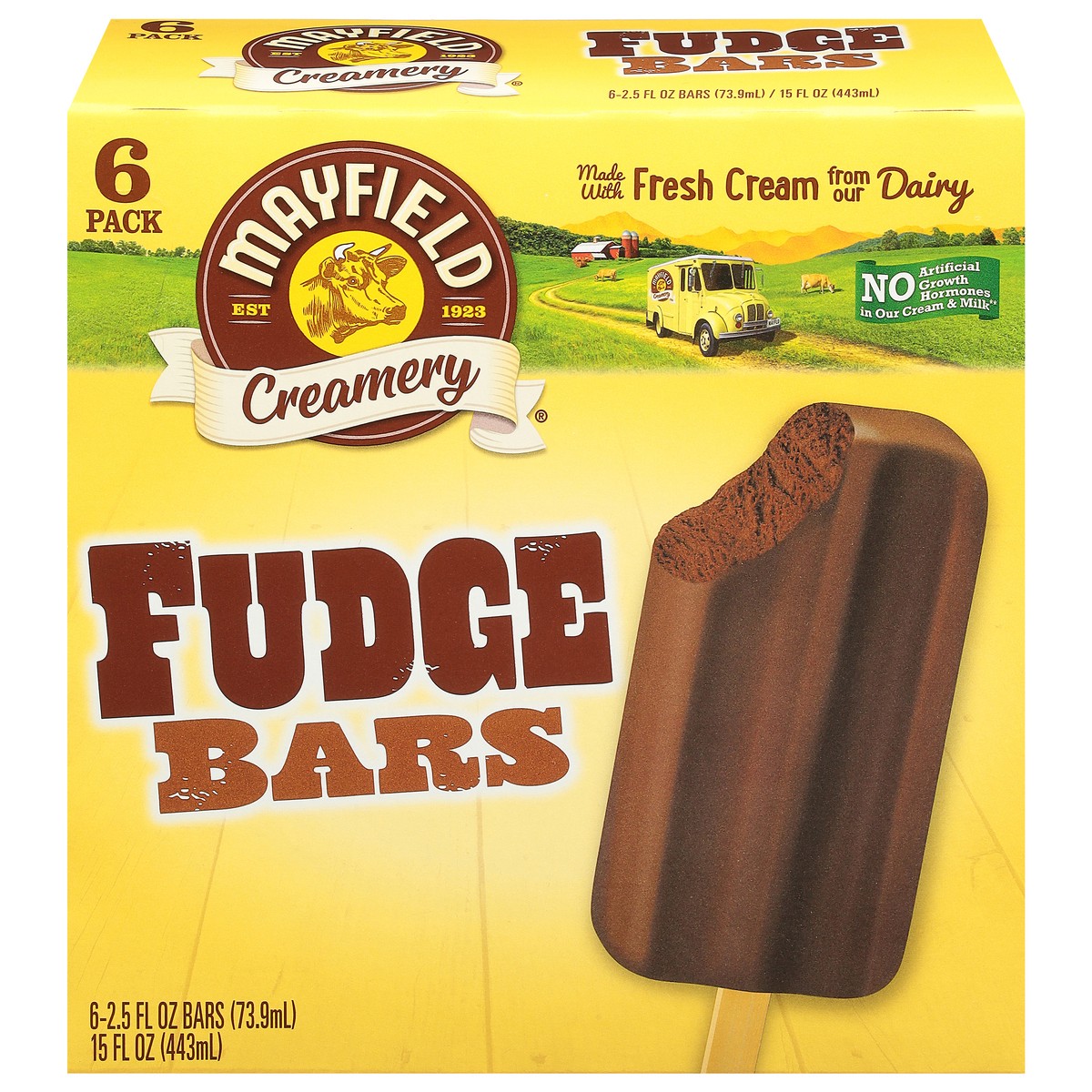 slide 1 of 5, Mayfield Creamery Chocolate Fudge Bars - 2.5 Fl Oz (Pack of 6), 6 ct