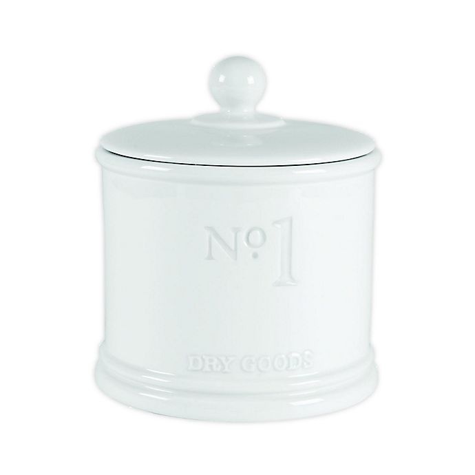 slide 1 of 1, Everyday White by Fitz and Floyd Bistro Small Numbers Canister, 1 ct