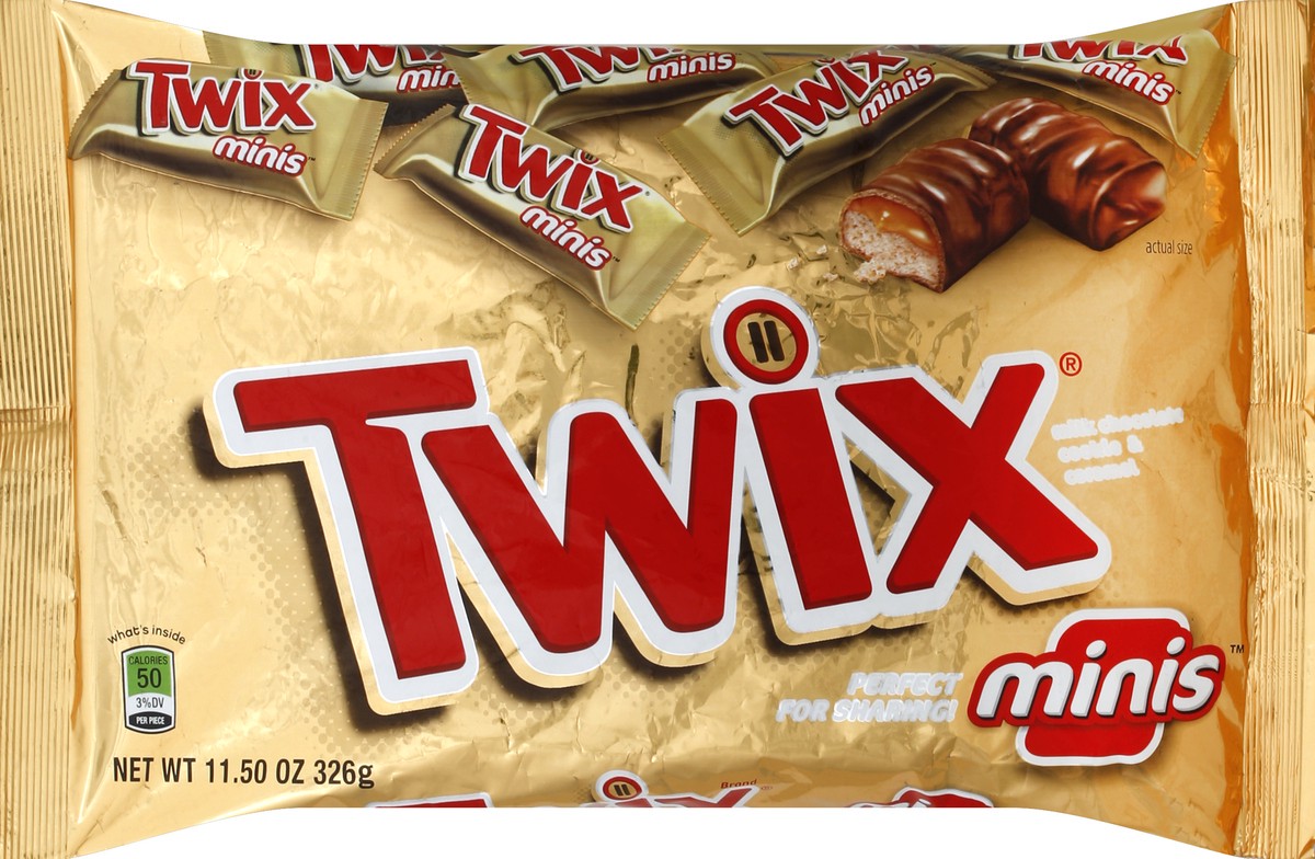 slide 5 of 5, TWIX, Caramel Milk Chocolate Candy Miniature, 11.5 Oz, 11.5 oz