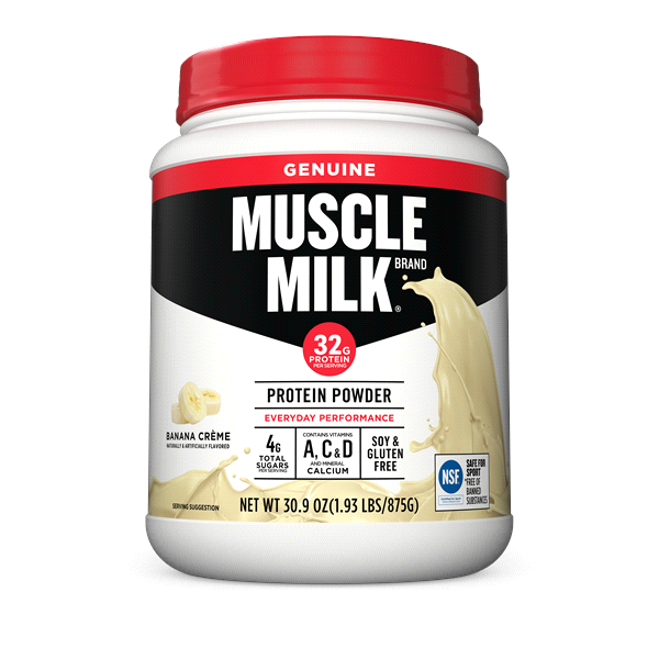 slide 1 of 2, Muscle Milk Lean Muscle Protein Powder, Banana Creme, 1.93 lb