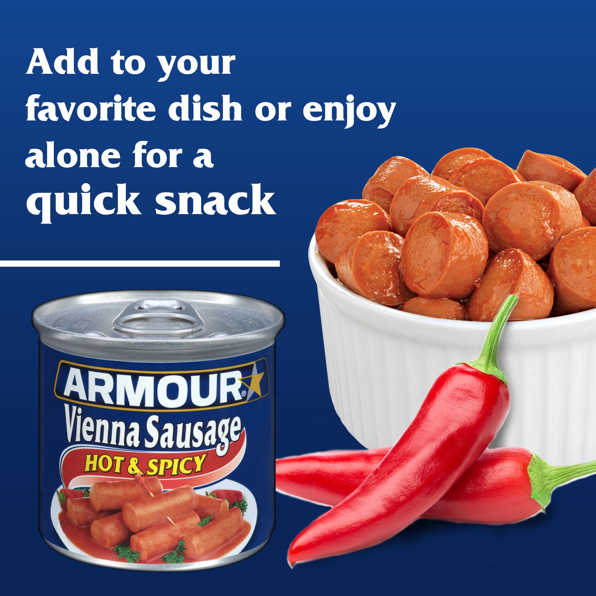 slide 3 of 3, Armour Hot & Spicy Vienna Sausage 4.6 oz, 4.6 oz